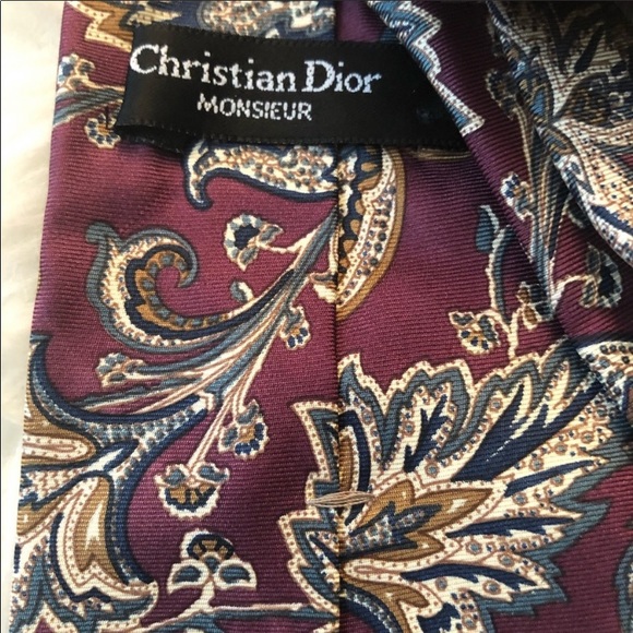 - Christian Dior MONSIEUR PAISLEY SILK TIE 
ALL SILK - Picture 3 of 9